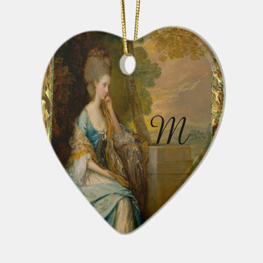 Wachten op een monogram keramisch ornament (Links)