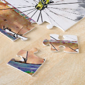 Wachten op een rijder legpuzzel (Zijkant)