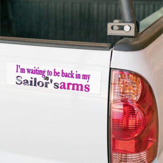 Wachten op een Sailor Bumpersticker (Op Truck)