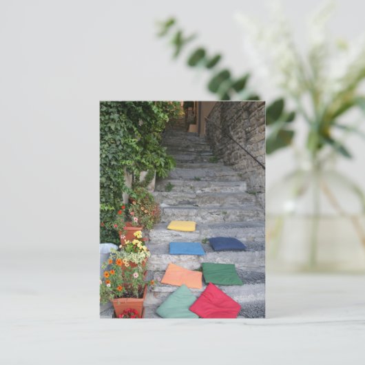 Wachten op een tabel briefkaart (Staand voorkant)