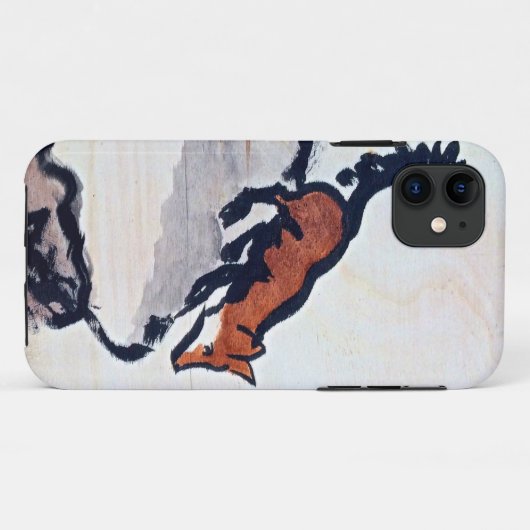 Wachten op Fox iPhone Case (Achterkant (horizontaal))