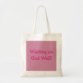 Wachten op God Well Canvas tas Pink