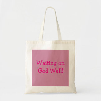 Wachten op God Well Canvas tas Pink