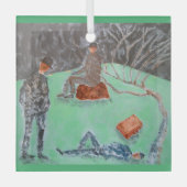 WACHTEN OP GODOT Glass Ornament (Voorkant)