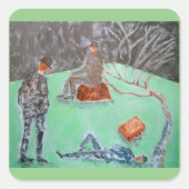 WACHTEN OP GODOT Sticker (Voorkant)