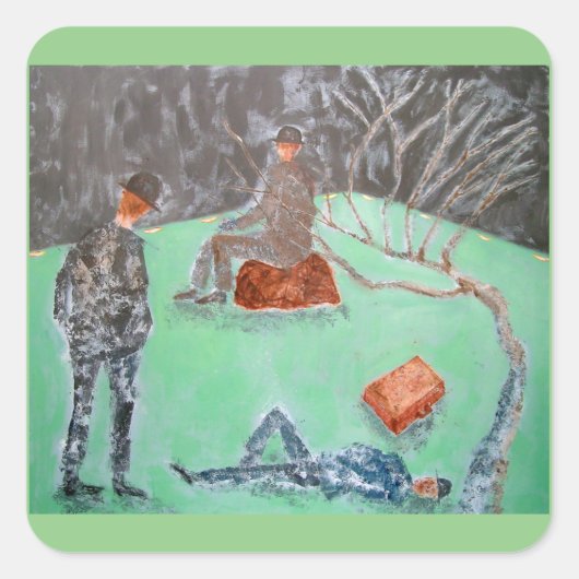 WACHTEN OP GODOT Sticker (Voorkant)