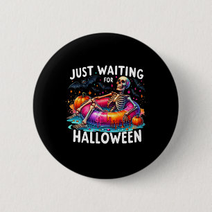 Wachten op Halloween 1 Ronde Button 5,7 Cm