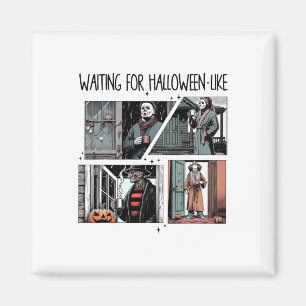 Wachten op Halloween als een sarcastische Hallowee Magneet