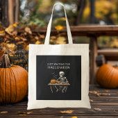 Wachten op Halloween Canvas tas | grappig