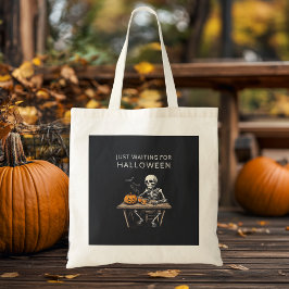 Wachten op Halloween Canvas tas | grappig