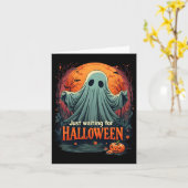 Wachten op Halloween Funny Spooky Season Gra Kaart (Gele Bloem)