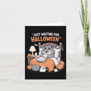 Wachten op Halloween grappige Halloween quotes Kaart