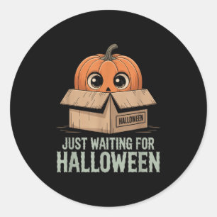 Wachten op Halloween grappige Halloween quotes Ronde Sticker
