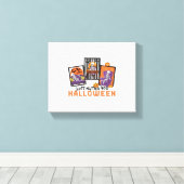Wachten op Halloween Herfst Vibes Canvas Afdruk (Insitu (Houten vloer))