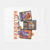 Wachten op Halloween Herfst Vibes Fleece Deken (Voorkant (Horizontaal))