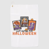 Wachten op Halloween Herfst Vibes Golfhanddoek (Voorkant)
