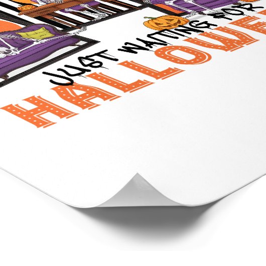 Wachten op Halloween Herfst Vibes Poster (Hoek)