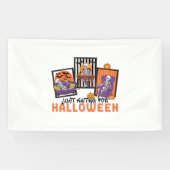 Wachten op Halloween Herfst Vibes Spandoek (Horizontaal)