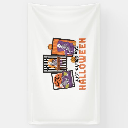 Wachten op Halloween Herfst Vibes Spandoek (Verticaal)