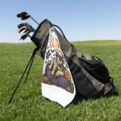 Wachten op Halloween Highland Koe Golfhanddoek (Groen)