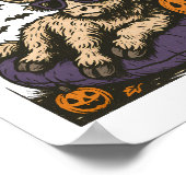 Wachten op Halloween Highland Koe Poster (Hoek)