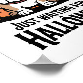 Wachten op Halloween hond Poster (Hoek)