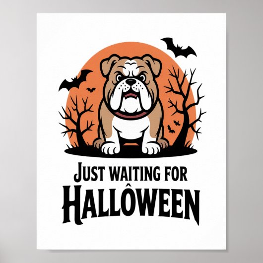Wachten op Halloween hond Poster (Voorkant)