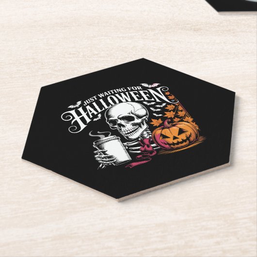 Wachten op Halloween Kartonnen Onderzetters (Schuin)