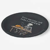 Wachten op Halloween papieren Borden | grappig Bordje (Gekanteld)