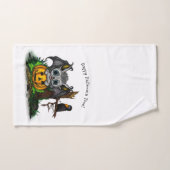 Wachten op Halloween, Schattige Bat en Raven Bad Handdoek (Handdoek)