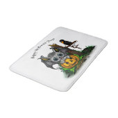 Wachten op Halloween, Schattige Bat en Raven Badmat (Gekanteld)