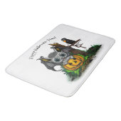 Wachten op Halloween, Schattige Bat en Raven Badmat (Gekanteld)