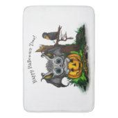 Wachten op Halloween, Schattige Bat en Raven Badmat (Voorkant Verticaal)