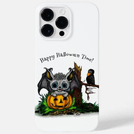 Wachten op Halloween, Schattige Bat en Raven Case-Mate iPhone Case (Achterkant)