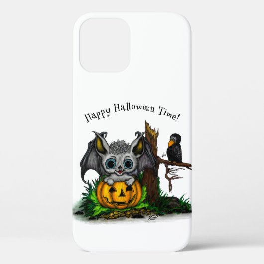 Wachten op Halloween, Schattige Bat en Raven Case-Mate iPhone Case (Achterkant)