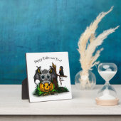 Wachten op Halloween, Schattige Bat en Raven Fotoplaat (Insitu)