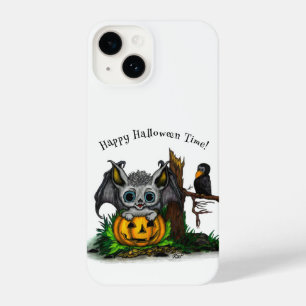 Wachten op Halloween, Schattige Bat en Raven iPhone 14 Hoesje