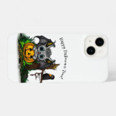 Wachten op Halloween, Schattige Bat en Raven iPhone Hoesje (Achterkant horizontaal)