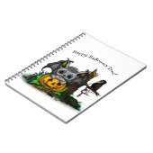 Wachten op Halloween, Schattige Bat en Raven Notitieboek (Linkerzijde)