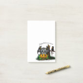 Wachten op Halloween, Schattige Bat en Raven Post-it® Notes (Op bureau)