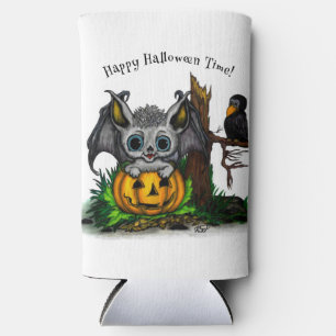 Wachten op Halloween, Schattige Bat en Raven Seltzer Blikjeskoeler