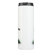 Wachten op Halloween, Schattige Bat en Raven Thermosbeker (Achterkant)