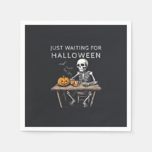 Wachten op Halloween servetten | grappig (Voorkant)