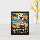 Wachten op Halloween Shirt Spooky Ghost Mannen Kaart (Gele Bloem)