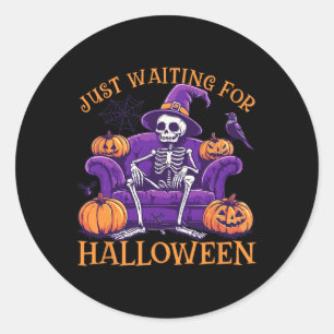 Wachten op Halloween Shirt - Summerween Funn Ronde Sticker