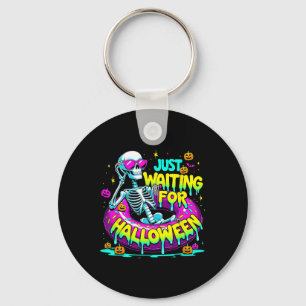 Wachten op Halloween Skeleton Donut Summerwe Sleutelhanger