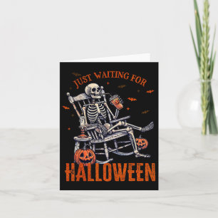 Wachten op Halloween Skeleton Halloween Part Kaart