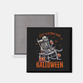 Wachten op Halloween Skeleton Halloween Part Magneet (Voorkant / Achterkant)