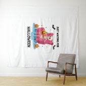 Wachten op Halloween Skeleton Wandkleed (In Situ (horizontaal))