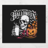 Wachten op Halloween Sparkling Wijnetiket (Enkel label)
